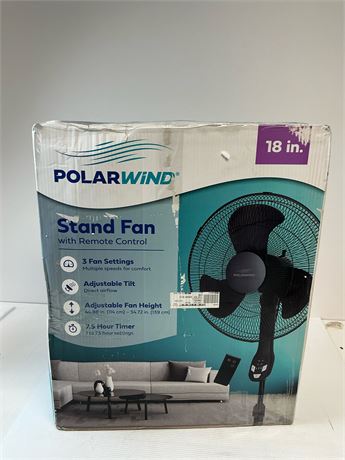Ventilateur sur pied 18 po avec télécommande Polarwind