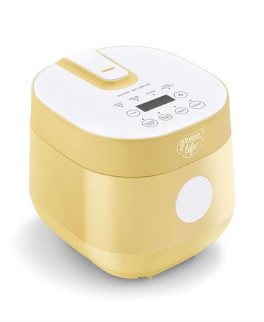 Cuiseur à riz céramique antiadhésive GreenLife Healthy Go Grains - jaune
