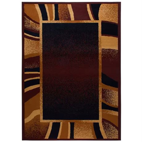 Tapis bordé Premium Rizzy brun/beige 2 x 3 pi