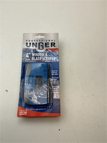 Grattoir pour vitres et fenêtres 4 po avec 5 lames Unger