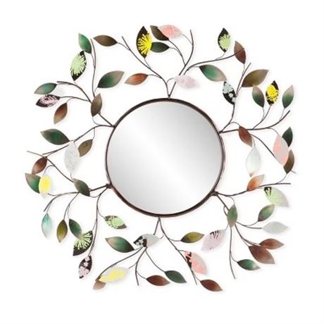 Miroir mural feuille métallique décoratif Millara SEI - multicolore