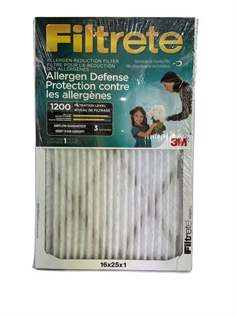 Filtre Filtrete anti-allergènes MPR 1200, 16 x 25 x 1 po
