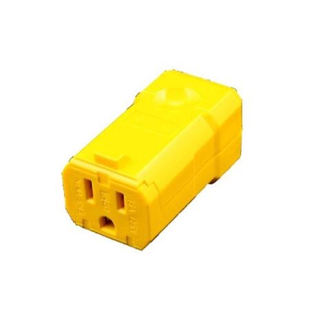 Connecteur droit Python 15A jaune
