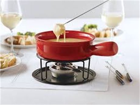 Ensemble à fondue au fromage Trudeau Cardinal rouge