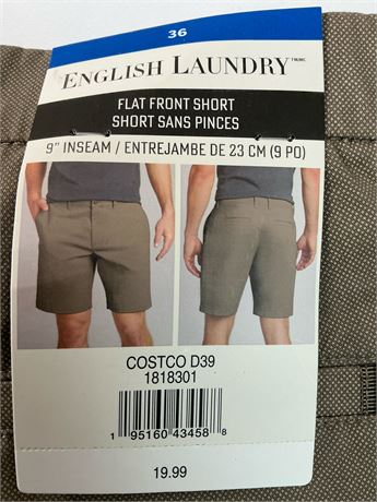 Short à devant plat English Laundry – homme, taille 36