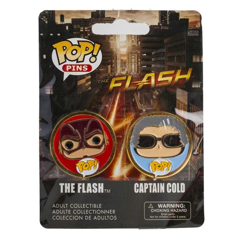 Ensemble de 6 épinglettes Funko Pop DC Comics Flash et Captain Cold