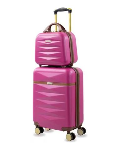 Valises PUICHE 2 pcs magenta cabine + weekender extensible