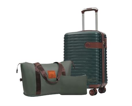 Ens. 3 pcs - valises cabine ModernLuxe 22 x 14 x 9 approuvées avion léger