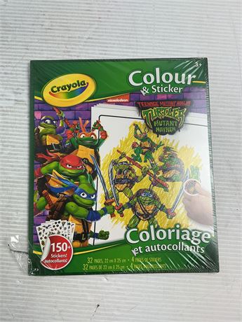 Cahier d'activités coloriage et autocollants Crayola TMNT