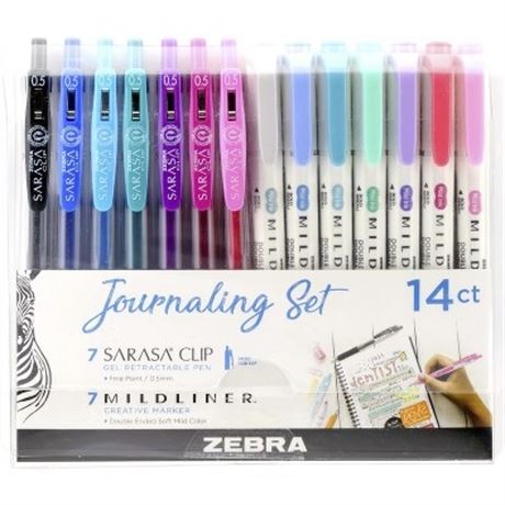 Ensemble journaling Mildliner & Sarasa Clip 1 mm