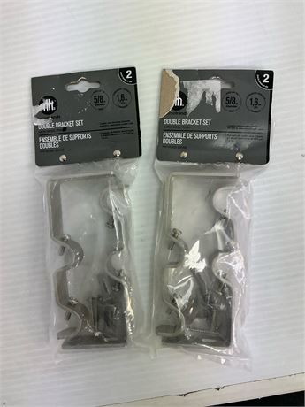 LOT DE 2 PAQUETS - Support pour rideaux