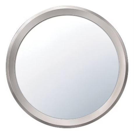 Miroir de salle de bain Command en plastique nickel satiné