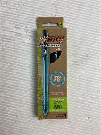 Stylos gel noir séchage rapide BiC ECOlutions