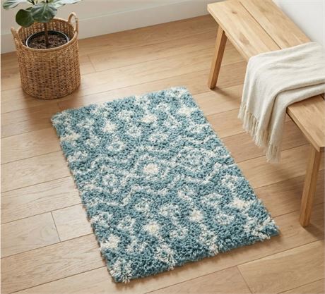 Tapis à poils longs treillis marocain 2 x 3 pi