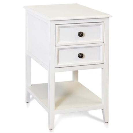 Table d'appoint StyleCraft coquille d'œuf 2 tiroirs 25 x 15 x 19 po