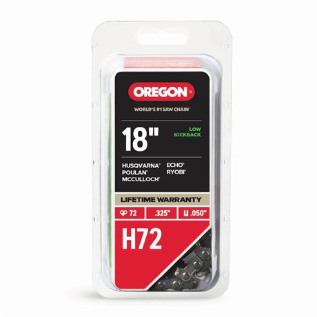 Chaîne de scie Oregon H72 72 maillons pour guide 18 po