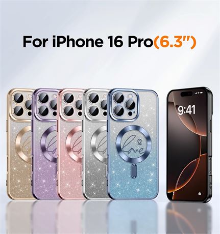 Coque Misscase iPhone 16 Pro magnétique paillettes