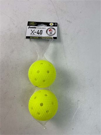 Balles de pickleball Franklin X-40 extérieur – lot de 2