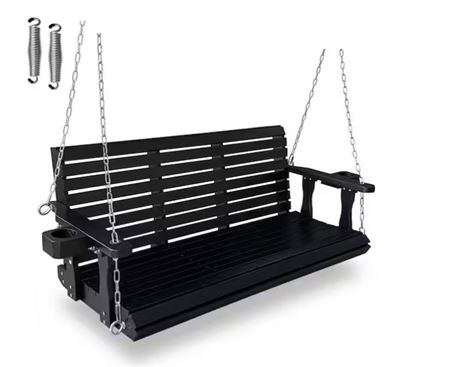 Balançoire véranda Innovaze 70 po 3 personnes bois + porte-gobelets