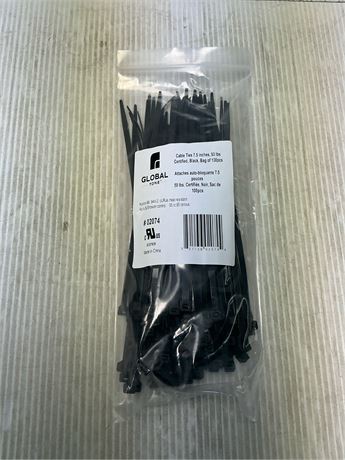 Attaches câble 7.5 po 50 lb lot de 100