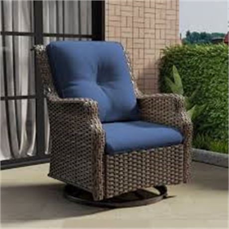 Chaise longue extérieure rotin INMITOM pivotante à bascule
