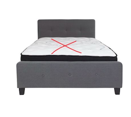 Lit plateforme Full Flash Furniture Tribeca gris