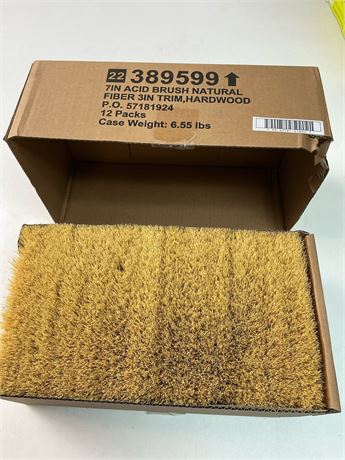 Pinceaux acides naturels 7 po – lot de 12