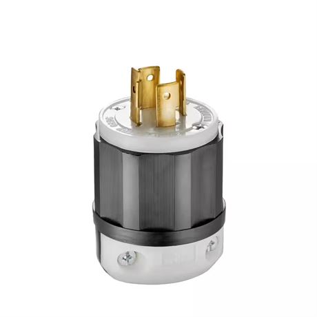 Fiche verrouillable 20 A 125/250 V noir/blanc 2411-CS