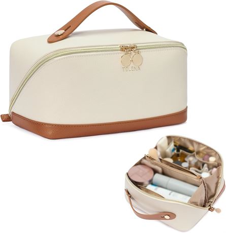 Trousse maquillage cuir Telena imperméable