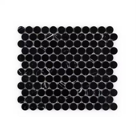 VOIR PHOTOS Ens. 6 carreaux mural marbre Curio Nero Marquina noir 11 x 12,75 po