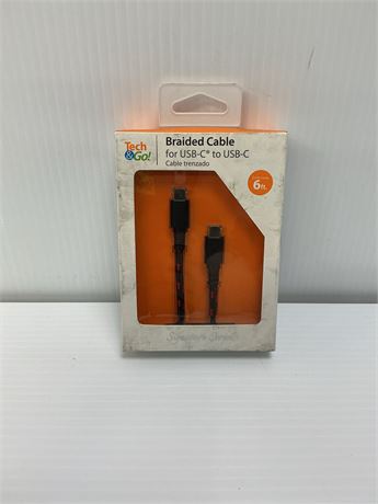 Câble tressé USB-C vers USB-C 6 pi