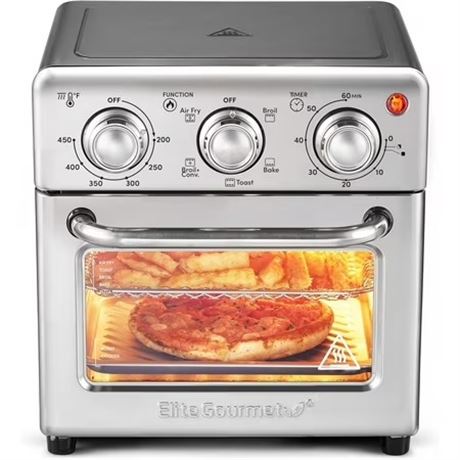 Four friteuse à air Elite Gourmet EAF0852SS 8,5 pte friture/gril/toast