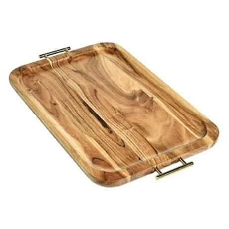 Better Homes & Gardens - Grand plat de service en acacia, fini naturel