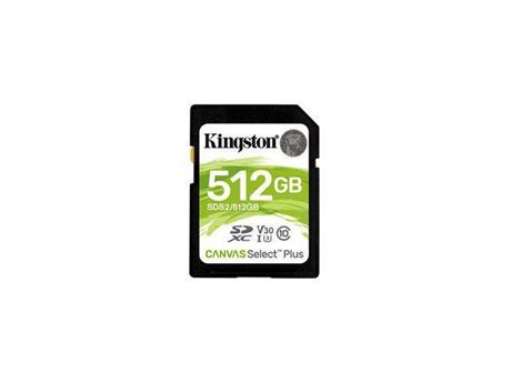Kingston — Carte SDXC Canvas Select Plus 512 Go U3 V30