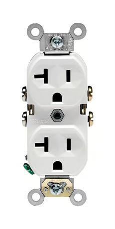 Prise Leviton 20A 125V blanche 5-20R (boîte abîmée)