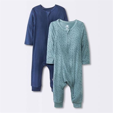 3-6M Paquet 2 combinaisons étoiles modal bébé garçons