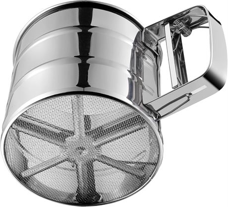 Tamis à farine inox pour pâtisserie, double maille fine