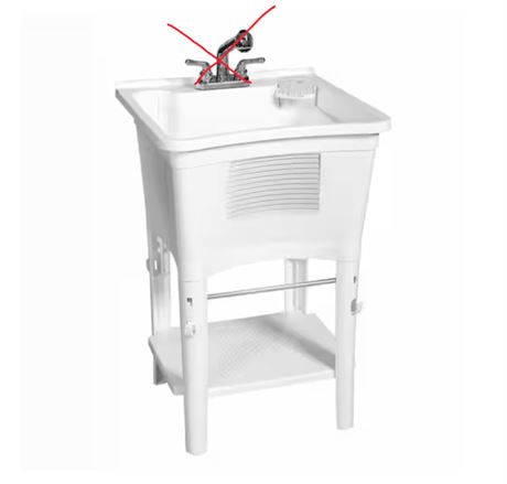 PLUSIEURS PIÈCES MANQUANTES - Cuve lessive/utilitaire 24,1 x 24,1 x 36,7 po