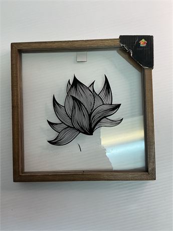 Cadre fleur noir