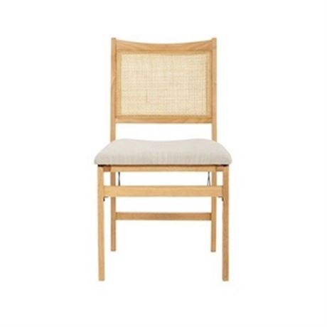 Chaise pliante en bois Linon Home Decor 19 po siège rembourré beige