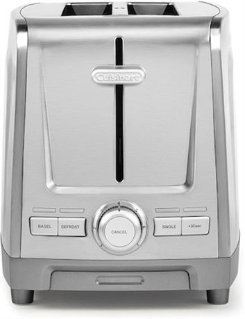 Grille-pain Cuisinart 2 tranches fentes TG inox, CPT-1600