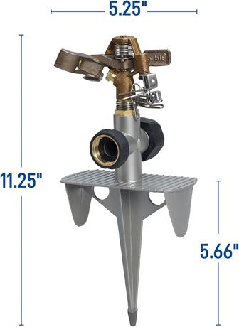 Arroseur Orbit 56946 tête à impact laiton robuste ajustable 360°