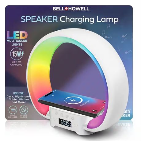 Lampe bureau DEL 10 po Bluetooth charge Qi