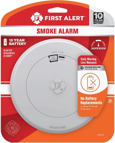 Détecteur de fumée First Alert mince à pile 10 ans