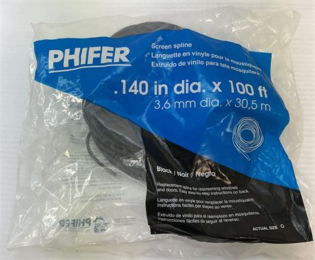 Cordon moustiquaire Phifer 0,140 po x 100 pi