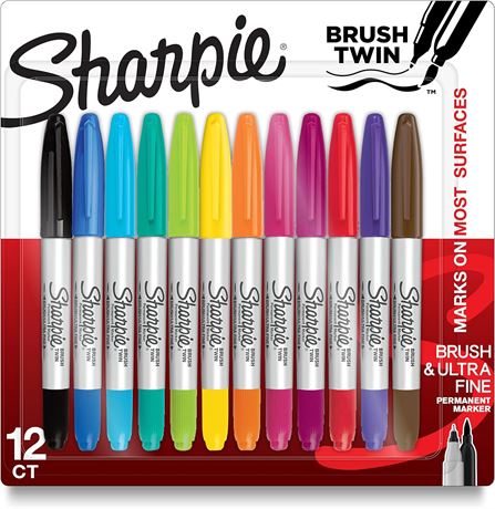 Marqueurs Sharpie pinceau + ultra fin