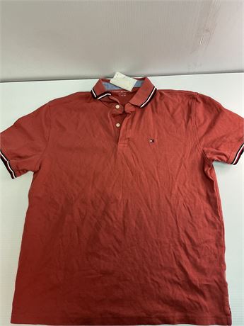 Polo orange Tommy Hilfiger homme XL