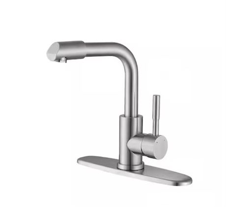 Robinet salle bain simple argent