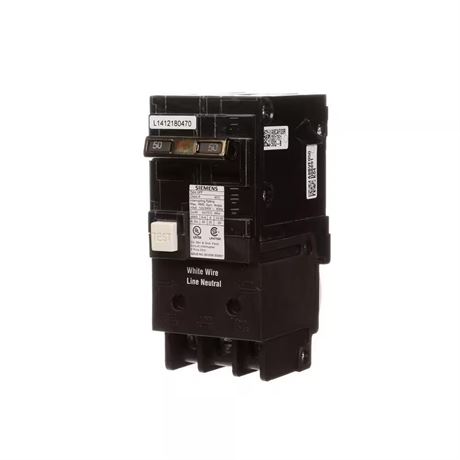 Disjoncteur Siemens 50 A double pôle GFCI