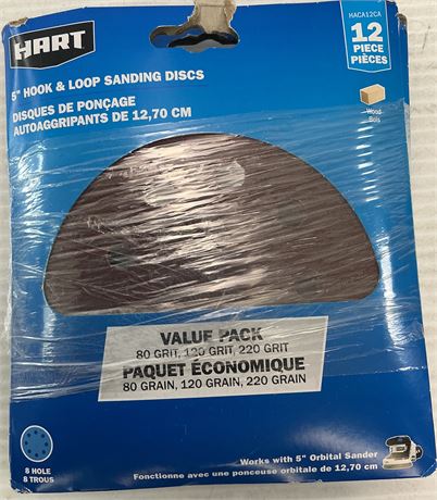 Paquet 2 x 12 disques abrasifs velcro Hart 80/120 grains